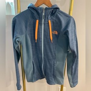 The North Face Women's Full Zip Striped Hooded Fleece Jacket Small